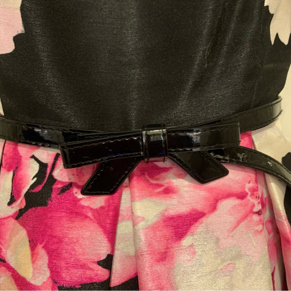 Floral Pink and Black Women’s Dress - Picture 3 of 9